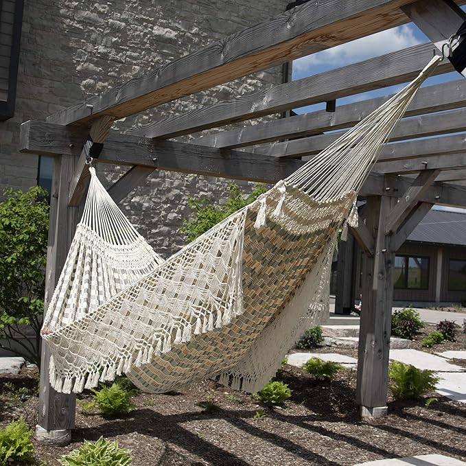 Vivere Authentic Brazilian Luxury Hammock - 450 lb Capacity (Honey Island)