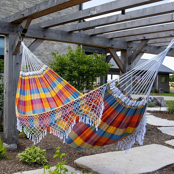 Vivere Authentic Brazilian Cotton Hammock - 450 lb Capacity