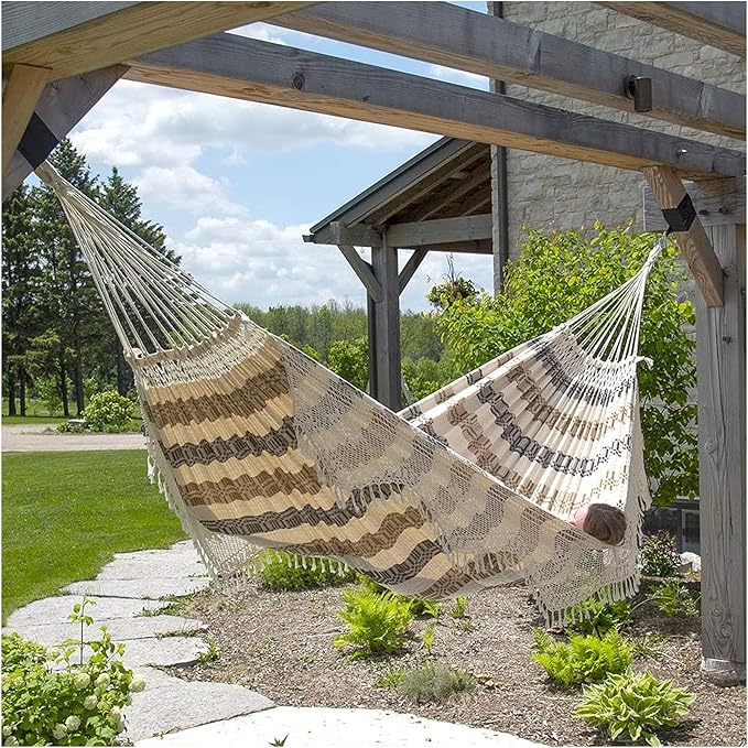Vivere Authentic Brazilian Cotton Hammock - 450 lb Capacity (Costa)