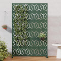 Casaphoria Metal Privacy Screen Outdoor, 72" H x 47" W Freestanding Decorative Privacy Screen for Patio Deck Balcony Garden with Stable Base, Drakgreen-Star
