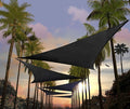 Amgo Custom Size 23' x 23' x 23' Black Triangle Sun Shade Sail UPF50+ AGTAPRT12, Order to Make Canopy Awning, 95% UV Blockage, Water & Air Permeable, Commercial Standard (We Customize)
