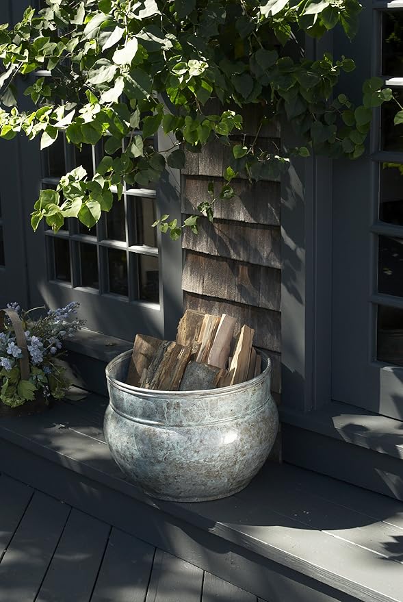 Sonoma Hose Pot - Blue Verde Brass by Good Directions