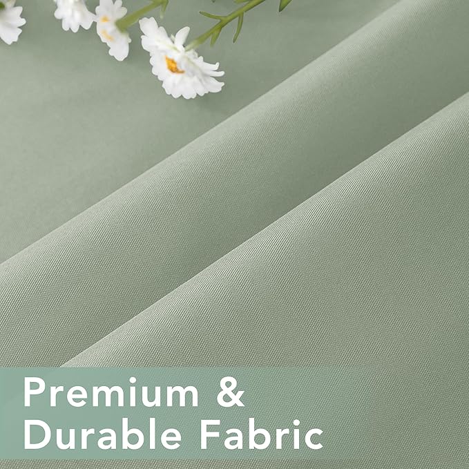 Outdoor Curtains for Patio Waterproof 6 Panels - Windproof, Privacy, Weatherproof Outside Drapes for Gazebo Pergola Porch, Grommet Top and Tab Bottom, 54x108 Inch, Sage Green