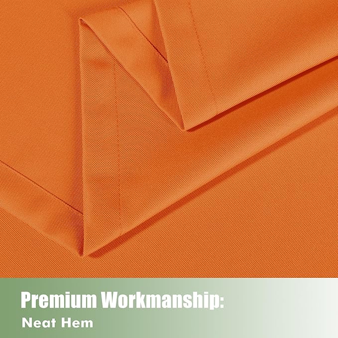 HolidayIdeas Outdoor Curtains for Patio Waterproof, 6 Panels - 54x95 Inches - Weatherproof Privacy Outsides Curtains for Cabana Porch Pergola, Sunlight & UV Blocking (Mecca Orange, Grommet Top)