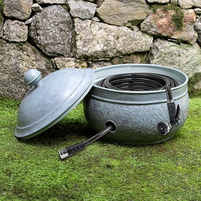 Key West Hose Pot with Lid - Blue Verde by Good Directions