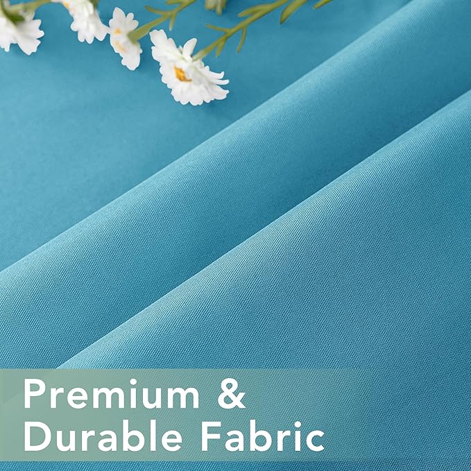 Outdoor Curtains for Patio Waterproof 6 Panels - Windproof, Privacy, Weatherproof Outside Drapes for Gazebo Pergola Porch, Grommet Top and Tab Bottom, 54x95 Inch, Teal
