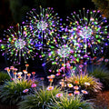 Solar Lights Outdoor, 120LED 4pack Fairy Garden Lights Decor for Outside Fireworks Lights Solar Powered for Yard, Patio, Pathway, Walkway, Balcony,Multicolor