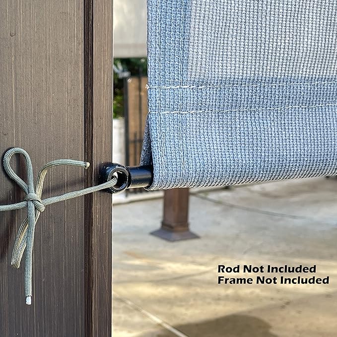 Universal Pergola Replacement Canopy Shade Cover with Breathable HDPE Fabric & Rod Pockets for 10 x 10 FT Pergola, Canopy Size: 192'' L x 106'' W (Light Grey)