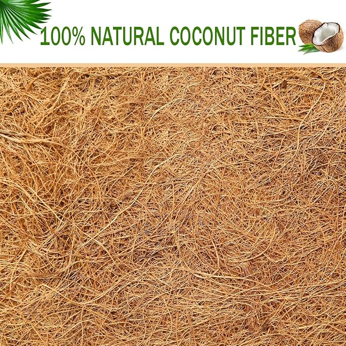 2 pcs Garden Coconut Planter Liners Preformed Window Box Liners Natural Trough Coco Liner Coir Mats (30 inch)