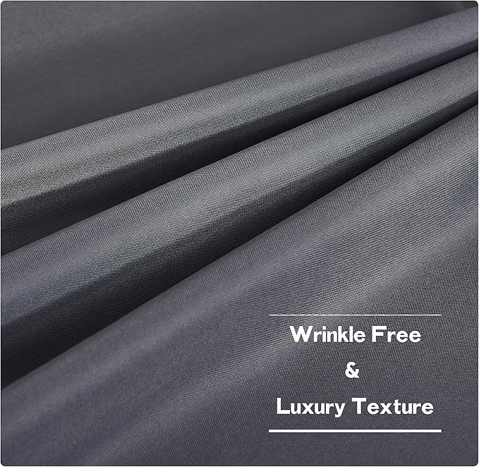 NICETOWN Outdoor Curtains for Patio Waterproof Extra Wide 2 Panels, Rustproof Grommet Indoor Outdoor Porch Curtains & Drapes for Gazebo/Cottage, W72 x L84 Inch, Grey