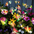 Solar Garden Lights,Swaying Butterfly Lights Outdoor Decorative,4pack Warm White LED Solar Lights for Outside Yard,Lawn,Patio,Pathway Decoration Gardening Gifts