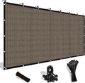 Shade&Beyond 90% Sun Shade Cloth with Grommets, 8' X 12' Pergola Shade Cover Canopy, Mesh Tarp Sun Screens for Patio, Outdoor, Garden, Backyard, Mocha