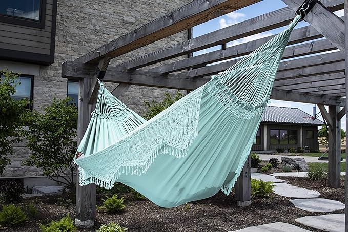 Vivere Authentic Brazilian Cotton Hammock - 450 lb Capacity (Copacabana)