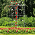 Metal Garden Trellis for Climbing Plants, 2 Pack 86.5" x 19.7" White Plant Trellis Outdoor, Clematis Rrellis Outdoor, Arched Decoration Suitable for lawns, Gard, White