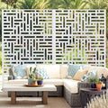 Outdoor Privacy Screen,72" H×47" W Metal Privacy Screen, Freestanding Privacy Fence Panels for Patio