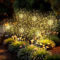 Solar Lights Outdoor, 120LED 6 Pack Fairy Garden Lights Decor for Outside Fireworks Lights Solar Powered for Yard, Patio, Pathway, Walkway, Balcony, Warm White