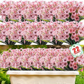 22 Pack Artificial Flowers Outdoor Fake Plants, Faux Flowers UV Resistant with Plastic Plants, Faux Silk Flowers for Outdoors Outside Front Porch Hanging Planter Window Box Garden Decoration(Pink)