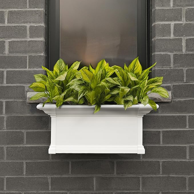Mayne 4822-W Yorkshire Window Box, 2-foot, White