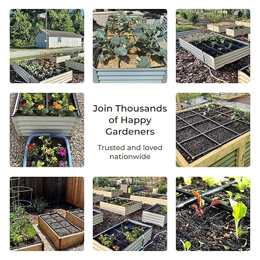 Garden Grid Watering System | Raised Garden Bed Drip Irrigation System – But Better | Pre-Assembled, Waters Every Plant Evenly, 2-Minute Setup | Square Foot Gardening Grid | US-Made (Cornerless, 3x6)