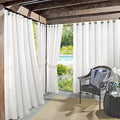 Sun Zero Marina Indoor/Outdoor UV Protectant Energy Efficient Grommet Curtain Panel, 54" x 108", White
