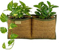 Wall Hanging Planter, 2 Pocket, Hanging herb Planter, wall Mounted Plant Holder, Vertical herb Garden, Plant Hanger Indoor, Boho Kitchen Decor, Porch and Balcony Decor, Fence planters