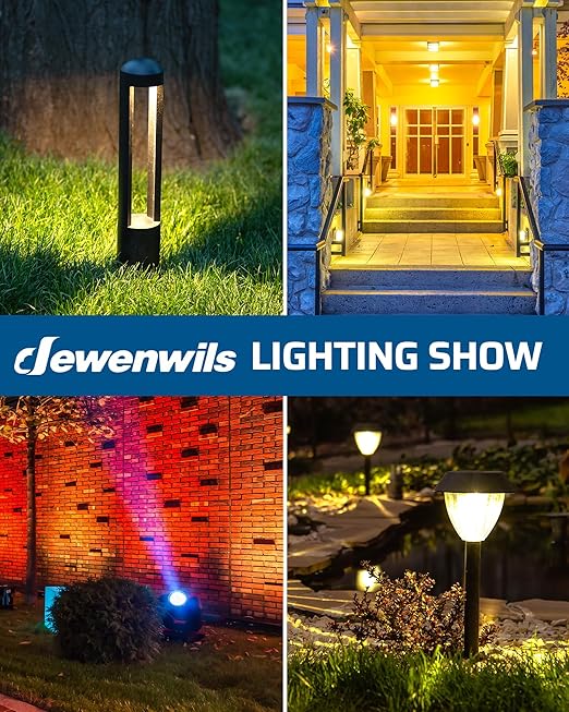 DEWENWILS 300W Low Voltage Landscape Transformer, 120V AC to 15V DC, Outdoor Landscape Lighting Transformer with Remote, Photocell Sensor & Timer, Weatherproof for Garden Spotlights Pathway Lights