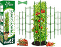 Riare 6 Pack 5.2 FT Tomato Cages for Garden- 63inches Heavy Duty Garden Stakes, Adjustable Tall Tomato Plant Support Tomato Trellis Cage for Pots, Raised Garden Bed, Climbing Vegetables Plants Flowers