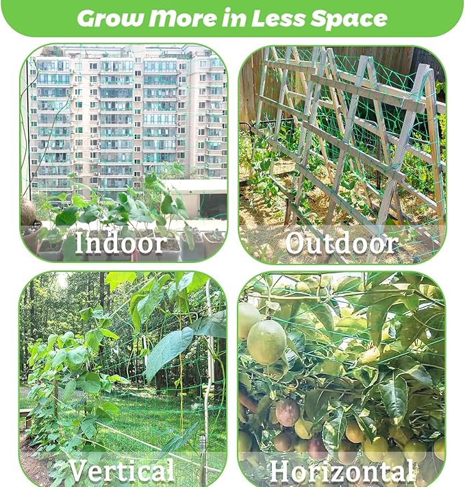 6.5x10FT Plant Trellis Netting,Garden Climbing Grow Net Heavy Duty Polyester Square Mesh Nets for Vining Plant,Tomato,Cucumber,Grape,Fruits,Vegetable