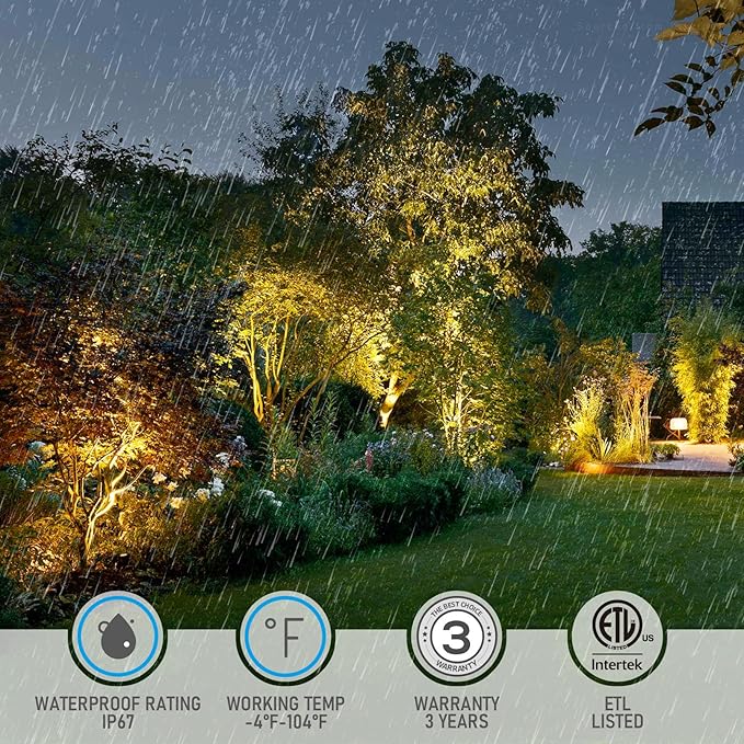 LEONLITE Dia. 4 Inch 5CCT Well Lights Landscape LED In Ground, Shielded Top, 5 Color Temperature Selectable, 12-24V AC/DC CRI90 Low Voltage Garden Landscaping, Oil Rubbed Bronze Aluminum, Pack of 6