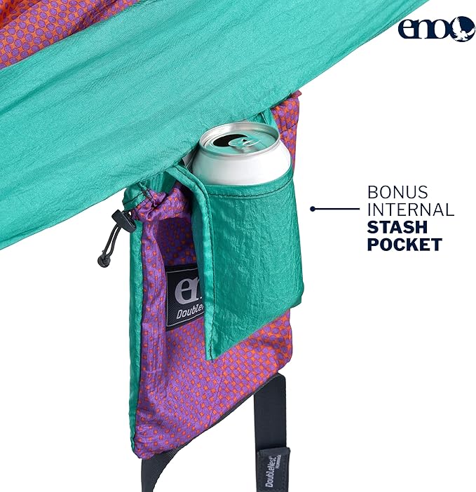 ENO, Eagles Nest Outfitters DoubleNest Lightweight Camping Hammock, 1 to 2 Person, Special Edition Colors, ATC