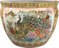 Red Lantern Large 22" Satsuma Porcelain Fishbowl Planter