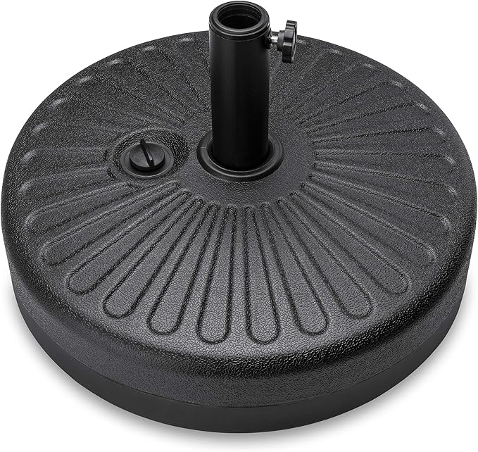 Best Choice Products Fillable Umbrella Base Stand Round Sunburst Plastic Patio Umbrella Base Stand, Pole Holder for Outdoor, Lawn w/ 55lbs Weight Capacity, Adjustment Knob