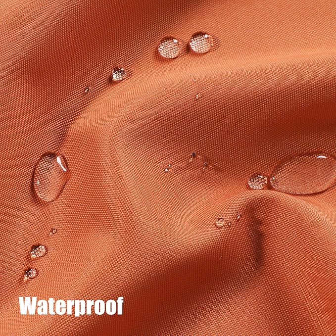BONZER Waterproof Indoor/Outdoor Curtains for Patio Thick Privacy Grommet Curtains for Bedroom, Living Room, Porch, Pergola, Cabana, 1 Panel, 54W x 120L inch, Mecca Orange