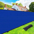 UPGRADE Privacy Screen 4' x 50' Fence Commercial Shade Cover with Brass Grommets Heavy Duty Perfect for Outdoor Back Yard, Blue, Customizable