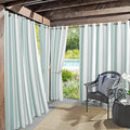 Sun Zero Valencia Cabana Stripe Indoor/Outdoor UV Protectant Energy Efficient Grommet Curtain Panel