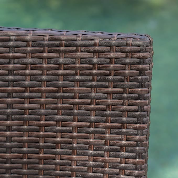 Christopher Knight Home Margarita Outdoor Wicker Barstools, 2-Pcs Set, Multibrown