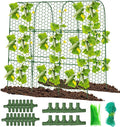 Cucumber Trellis, 47" X 50" Arch Garden Trellis for Climbing Plants Outdoor, Foldable Trellis Cucumber for Raised Bed Vegetable/Tomato/Flowers/Pea