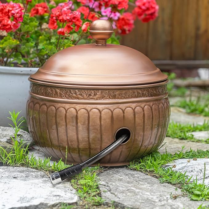 La Jolla Hose Pot with Lid - Copper Finish by Good Directions