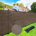 UPGRADE Privacy Fence Screen 8' x 50' Commercial 170GSM Fence Panel with Brass Grommets Heavy Duty Perfect for Outdoor Backyard -Mocha, Customizable