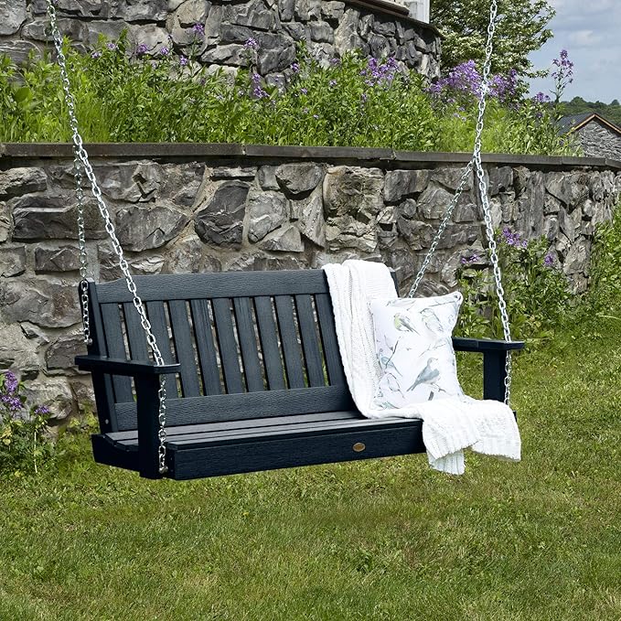 Highwood Lehigh Porch Swing, 4 Feet, Federal Blue