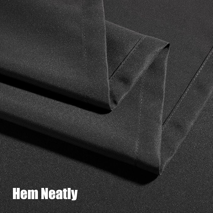 BONZER Waterproof Outdoor Curtains for Patio Porch Pergola Cabana Thick Privacy Wide Grommet Indoor Curtains for Bedroom Living Room, 1 Panel, 110W x 108L inch, Charcoal