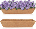 HFHOME 2Pcs 24" Trough Coco Fiber Replacement Liner, Natural 24 in Window Deck Coco Replacement Liner for Window Box
