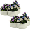 Garvee 2 Pack Galvanized Raised Garden Bed, Outdoor Planter Box with Open Base for Herbs, Veggies & Flowers. Rust-Resistant Raised Garden Beds, Ground-Connected Design for Deep Root Growth