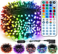 Brizled Color Changing String Lights 98FT 300 LED RGB Christmas Lights Dimmable Multifunctional Christmas Light with Remote for Indoor Outdoor St Patrick's Day Easter Halloween Xmas Tree Holiday Party
