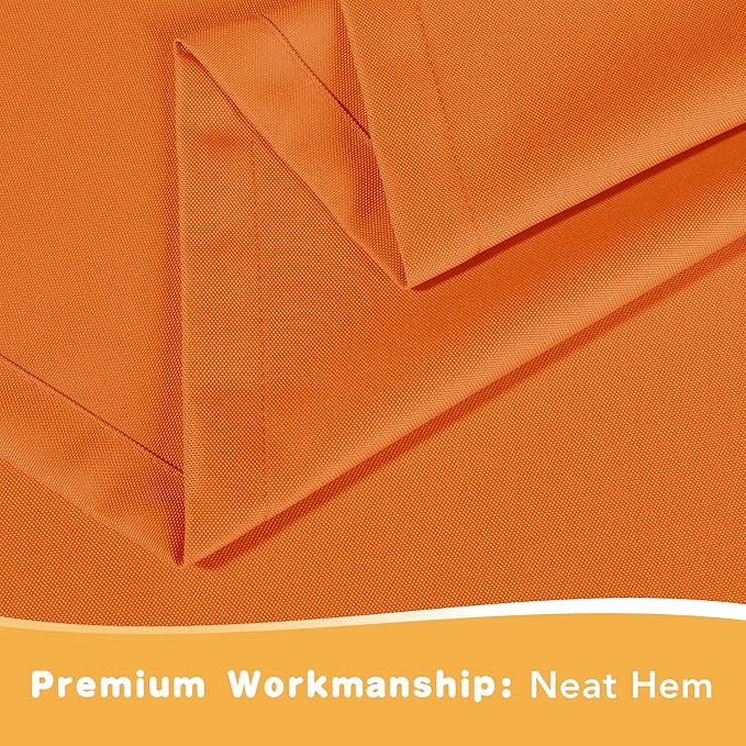 HolidayIdeas Outdoor Curtains for Patio Waterproof, 4 Panels - 54 x 120 Inch - Privacy Protection & Light Filtering Curtains Grommet Outside Curtains for Porch, Backyard (Mecca Orange)