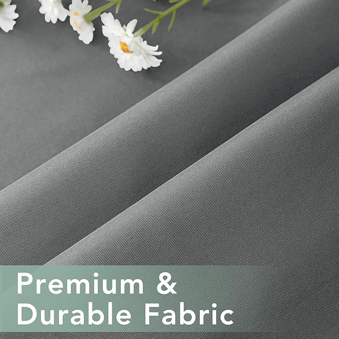 Outdoor Curtains for Patio Waterproof 6 Panels - Windproof, Privacy, Weatherproof Outside Drapes for Gazebo Pergola Porch, Grommet Top and Tab Bottom, 54x108 Inch, Grey