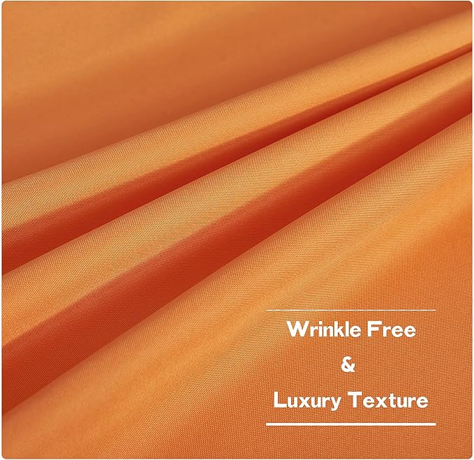 NICETOWN Canvas Outdoor Curtains for Patio Waterproof Set of 2, Rustproof Grommet Privacy Protect Decorations for Pool, Pergola, Arbor0 (Orange, W55 x L108)