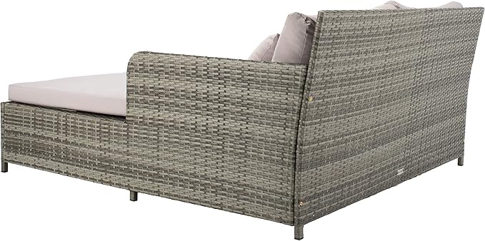 Safavieh PAT7500B Outdoor Collection Cadeo Grey Cushion Daybed