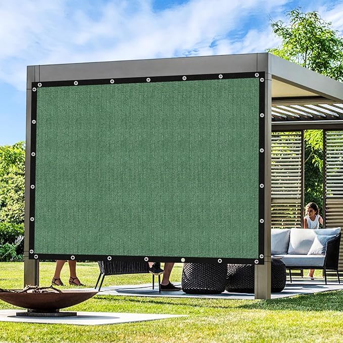 Artpuch Outdoor Pergola Shade Cover 4' X 8' Sun Shade Cloth with Grommets, 90% UV Protection Canopy Patio Privacy Screen (Customized Available) GN107, Green