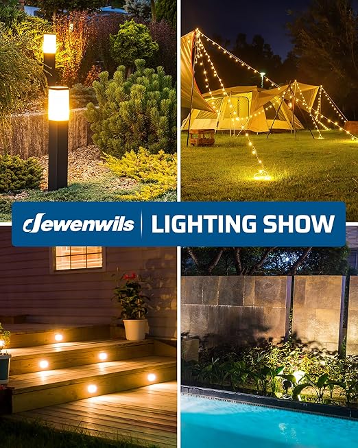 DEWENWILS 300W Low Voltage Landscape Transformer, Outdoor Low Voltage Transformer with Photocell Sensor & Timer, 120V AC to 15V DC, Landscape Lighting Transformer for Spotlight Garden Light Steplight